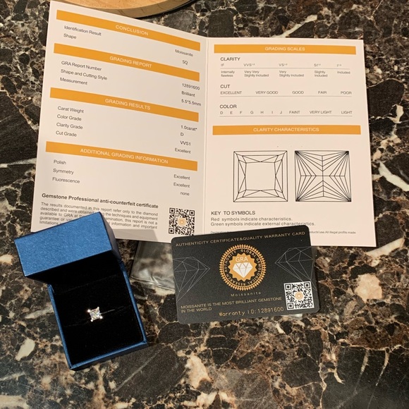 Beautiful 1ct princess cut Moissanite - Picture 3 of 8